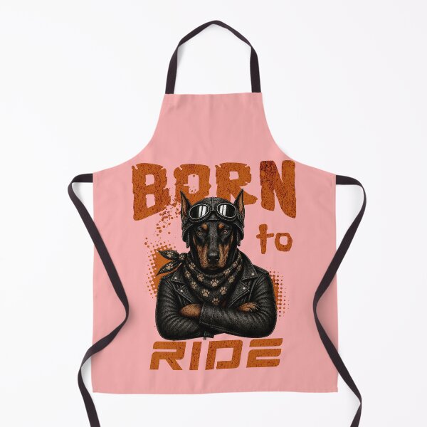 Item preview, Doberman Pinscher Born To Ride - Biker Jacket & Bandana & Goggles designed and sold by PixelsPaws.