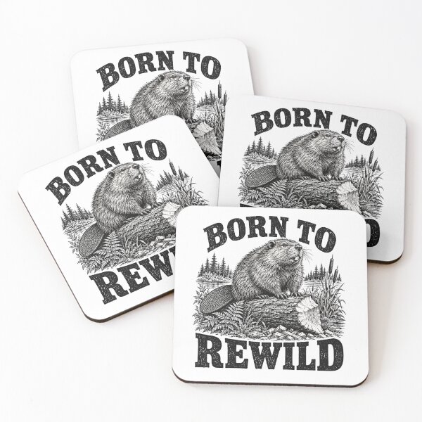 Item preview, Born to Rewild – Vintage Beaver Wilderness Nature designed and sold by WILLIAMS-BR.