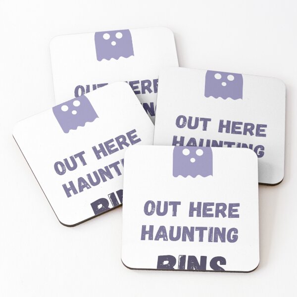 Item preview, Out Here Haunting Bins Funny Raccoon Ghost Halloween Trash Panda designed and sold by Barbaroot.