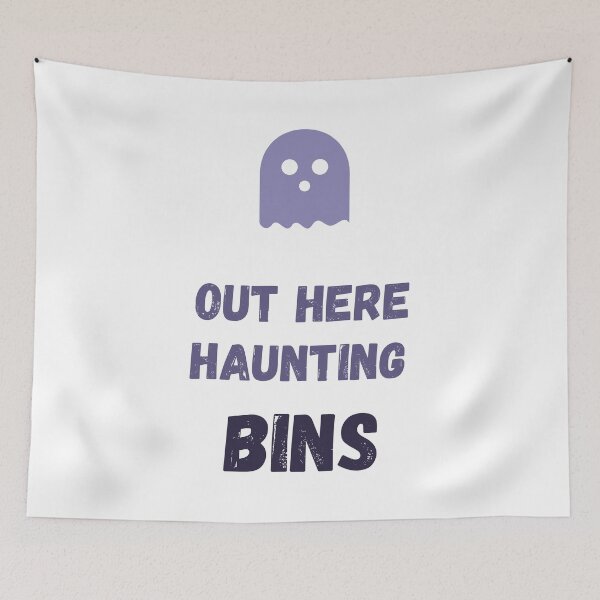 Item preview, Out Here Haunting Bins Funny Raccoon Ghost Halloween Trash Panda designed and sold by Barbaroot.