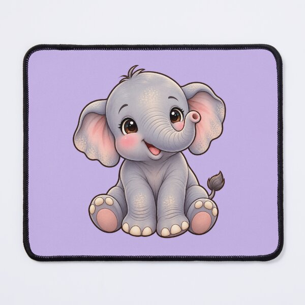 Item preview, Kawaii Jungle Asian Elephant Calf designed and sold by Krys-Designs.