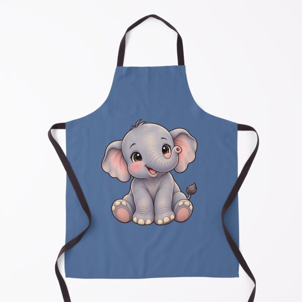Aperçu de l'œuvre Éléphant d'Asie Kawaii Jungle créée et vendue par Krys-Designs.