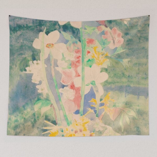 Item preview, Colorful Daffodils (Narcissus) in vase watercolor and pencil on paper still life floral art print painting by Charles Demuth designed and sold by Jéanpaul  Ferro.