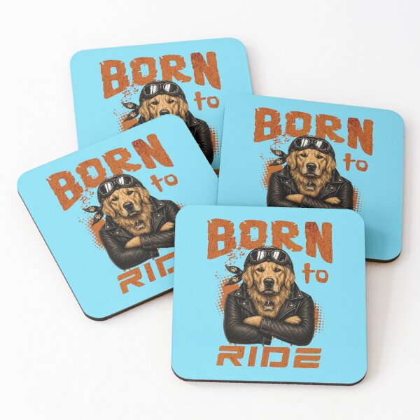Item preview, Golden Retriever Born To Ride - Biker Jacket & Bandana & Goggles designed and sold by PixelsPaws.