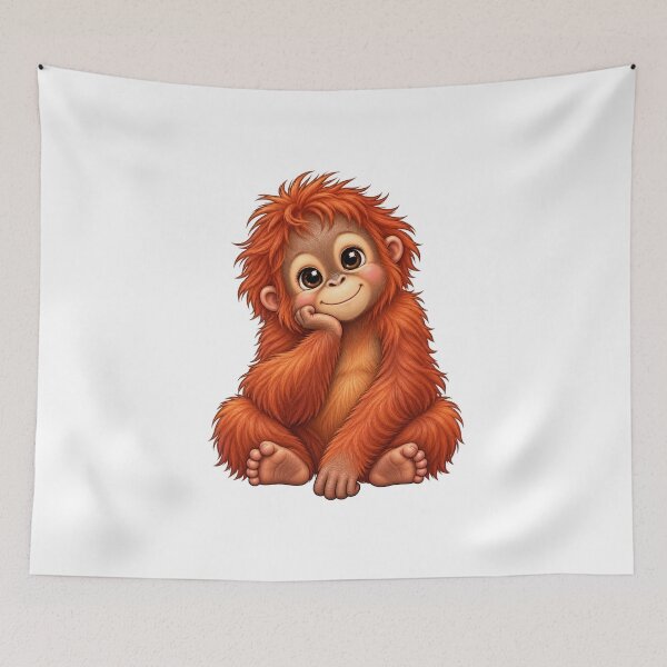 Item preview, Kawaii Jungle Baby Orangutan designed and sold by Krys-Designs.