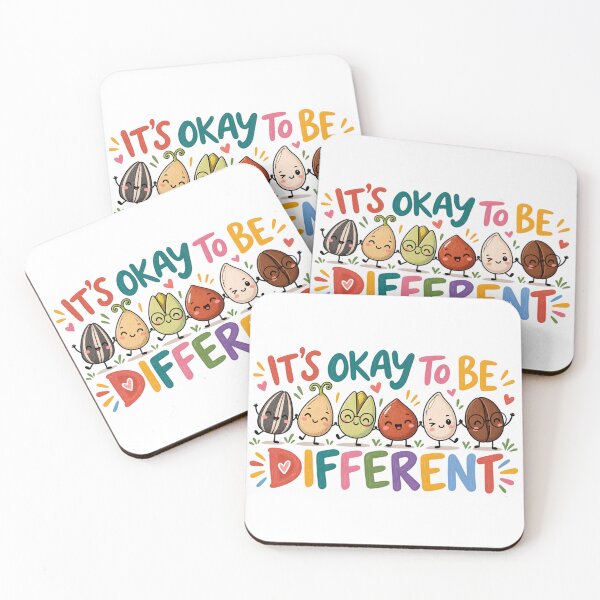 Item preview, It’s Okay To Be Different Cute Seeds Positive Quote designed and sold by wecrea.