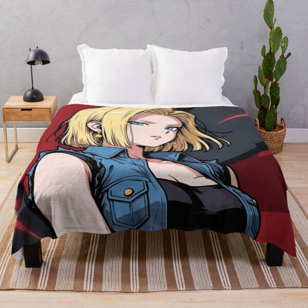 Item preview, Blonde Anime Warrior – Blue Denim & Purple Streetwear Aesthetic designed and sold by Dyan4.