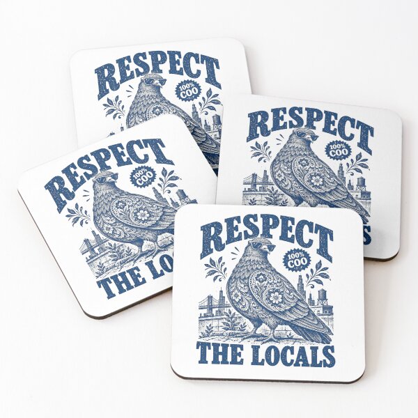 Item preview, Respect The Locals – 100% Coo Vintage Pigeon Street Art designed and sold by WILLIAMS-BR.