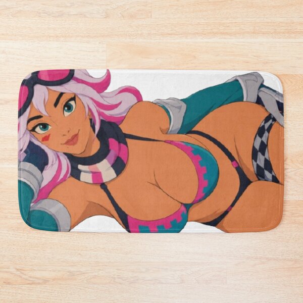 Item preview, Retro Cartoon Pin Up – Pink & Teal Beach Bombshell designed and sold by  Hollow Moon Studios..