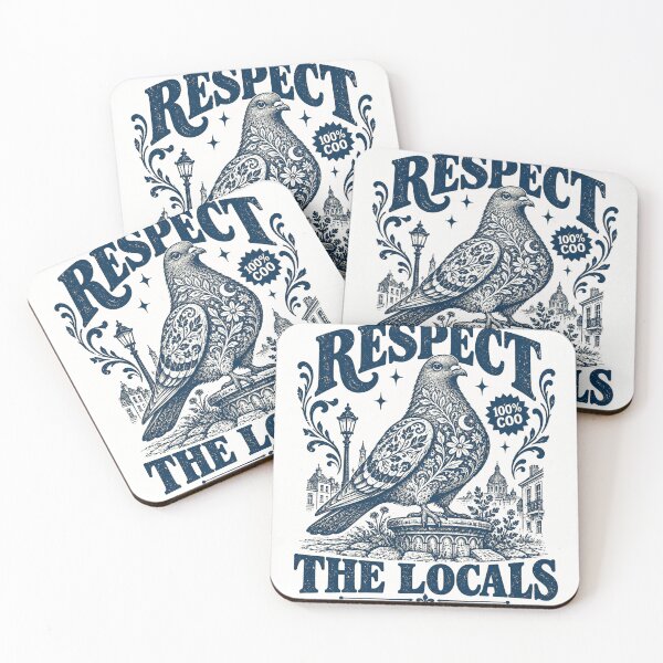 Item preview, Respect The Locals – 100% Coo Vintage Pigeon Street Art designed and sold by WILLIAMS-BR.