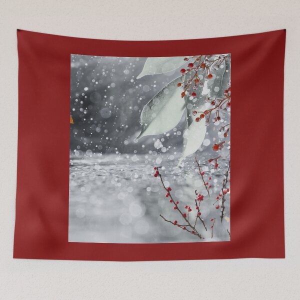 Item preview, Silver Frost & Winter Berries - Home Accessories designed and sold by soprinted.