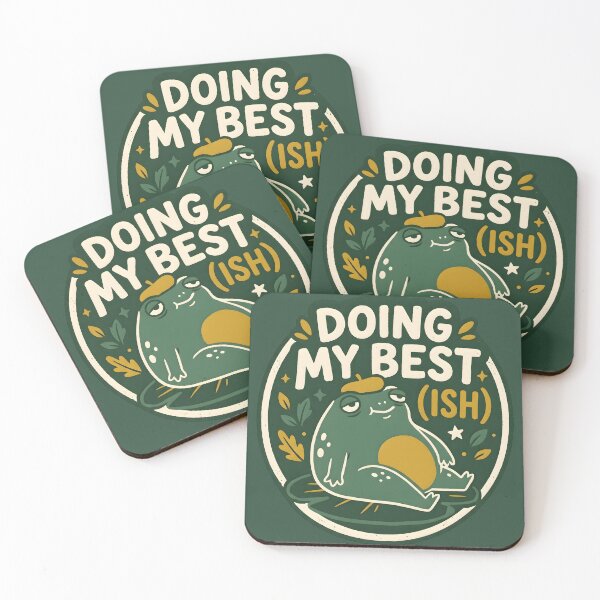 Item preview, Doing My Best Ish Frog Funny Quote designed and sold by hutofdesigns.