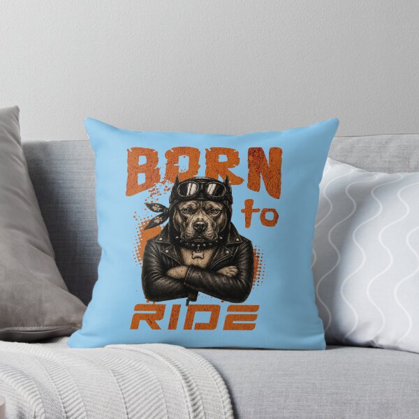 Item preview, Pitbull Born To Ride - Biker Jacket & Bandana & Goggles designed and sold by PixelsPaws.