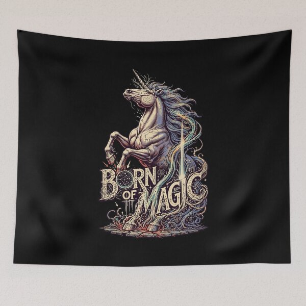 Item preview, Born of Magic Unicorn Design, Magical Unicorn Artwork, Mythical Creature Gift, Fantasy Unicorn Graphic, Unicorn Lover Gift, Fantasy Art, Legendary Creature, Enchanted Unicorn designed and sold by Typologystudios.