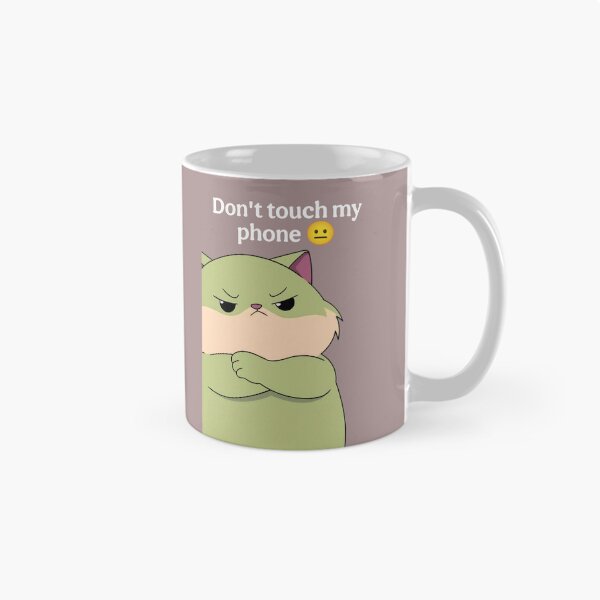 Item preview, Don't Touch My Phone Grumpy Cat Funny Kawaii Illustration designed and sold by BlackSyeth.