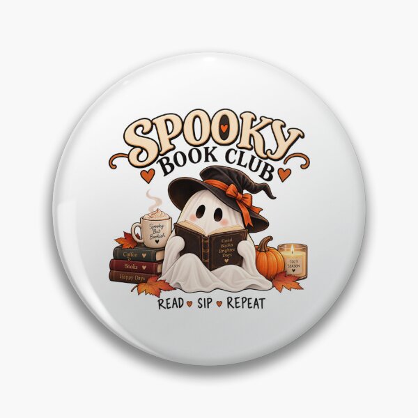 Item preview, Spooky Book Club, Cute Ghost Reading Halloween Book Lover designed and sold by Butterfly  Effect.