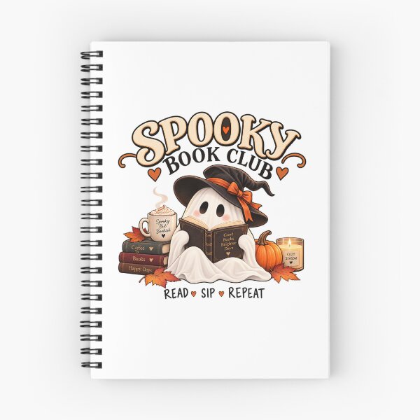 Item preview, Spooky Book Club, Cute Ghost Reading Halloween Book Lover designed and sold by Butterfly  Effect.