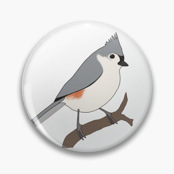 Item preview, Tufted Titmouse Digital Artwork – Cute Bird Illustration designed and sold by FarnwirbelArt.