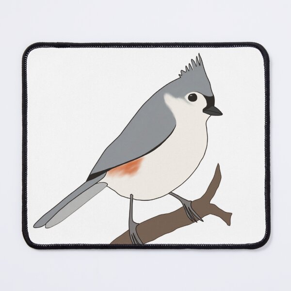 Item preview, Tufted Titmouse Digital Artwork – Cute Bird Illustration designed and sold by FarnwirbelArt.