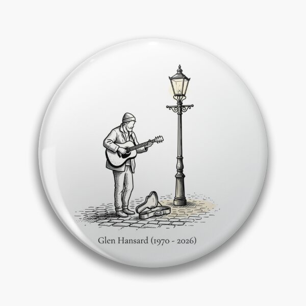 Item preview, Glen Hansard Tribute Dublin Busker Memorial Irish Folk Music Sticker designed and sold by Biriba+55.