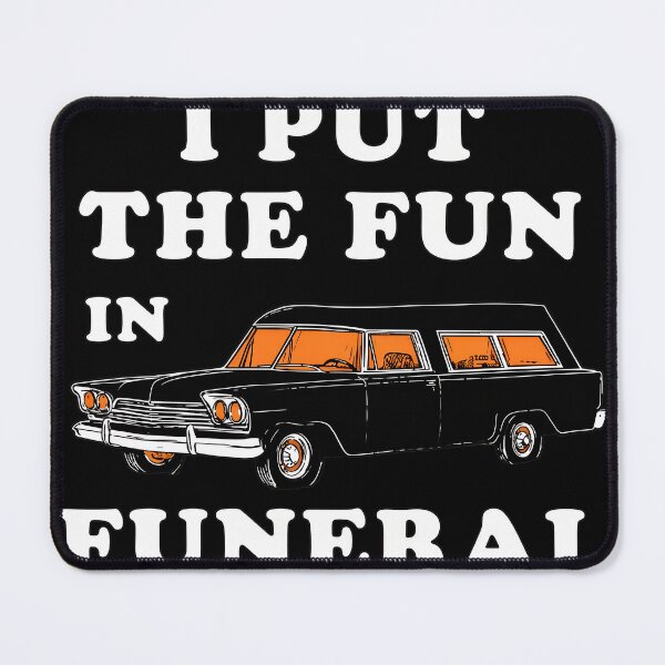 Item preview, I Put The Fun In Funeral Funny Vintage Hearse designed and sold by ZEtexaxe.