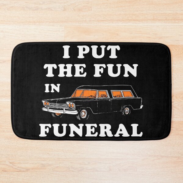 Item preview, I Put The Fun In Funeral Funny Vintage Hearse designed and sold by ZEtexaxe.