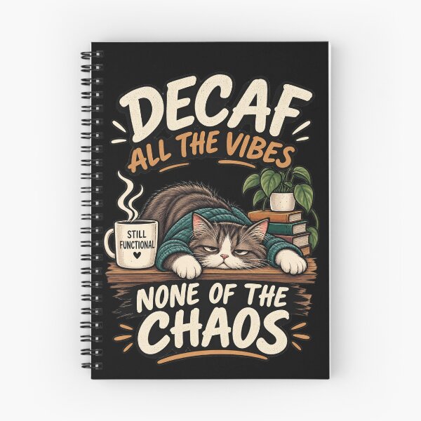 Item preview, Decaf All the Vibes – None of the Chaos Sleepy Cat Coffee designed and sold by SidTastic .