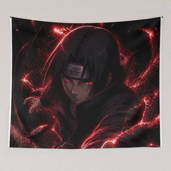 Item preview, Dark Red Shadow Ninja – Crimson Energy Anime Warrior Aesthetic designed and sold by Dyan4.
