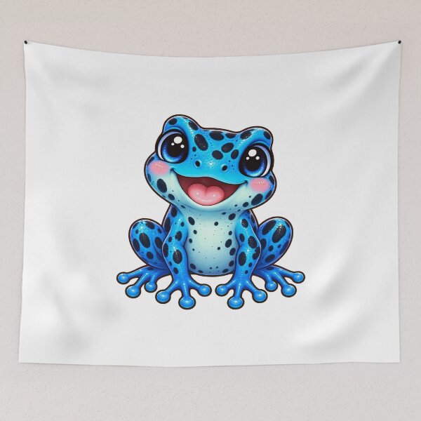 Item preview, Kawaii Jungle Blue Poison Dart Frog designed and sold by Krys-Designs.