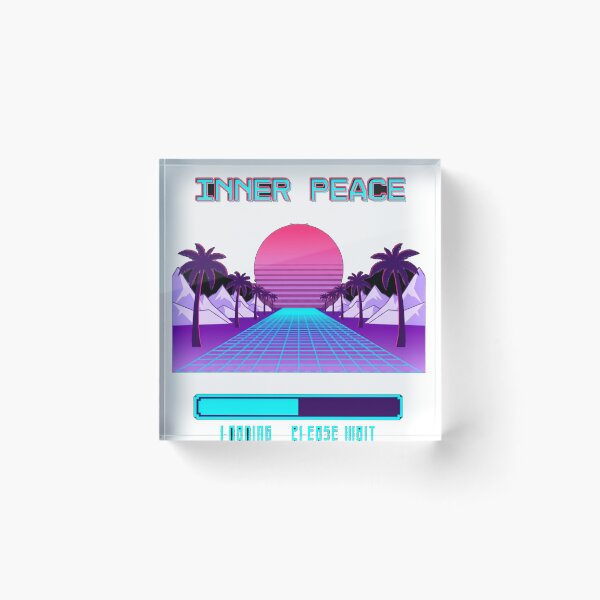 Item preview, Inner Peace Vaporwave Retro Sunset Loading Screen designed and sold by KMKreatives.