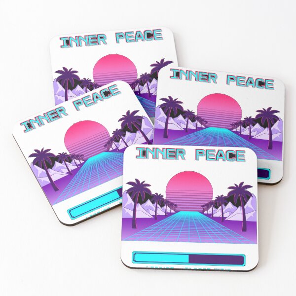 Item preview, Inner Peace Vaporwave Retro Sunset Loading Screen designed and sold by KMKreatives.