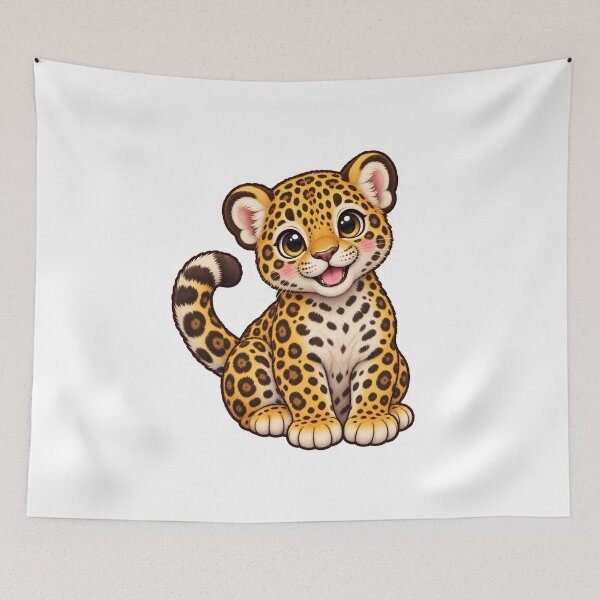 Item preview, Kawaii Jungle Jaguar Cub designed and sold by Krys-Designs.