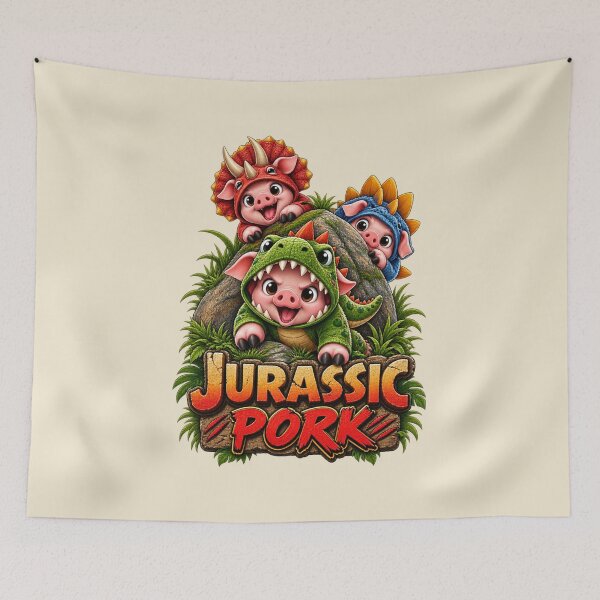 Item preview, Dinosaur Piglet Adventure | Funny Dino Pig Pun Graphic designed and sold by PopCulturePixel.