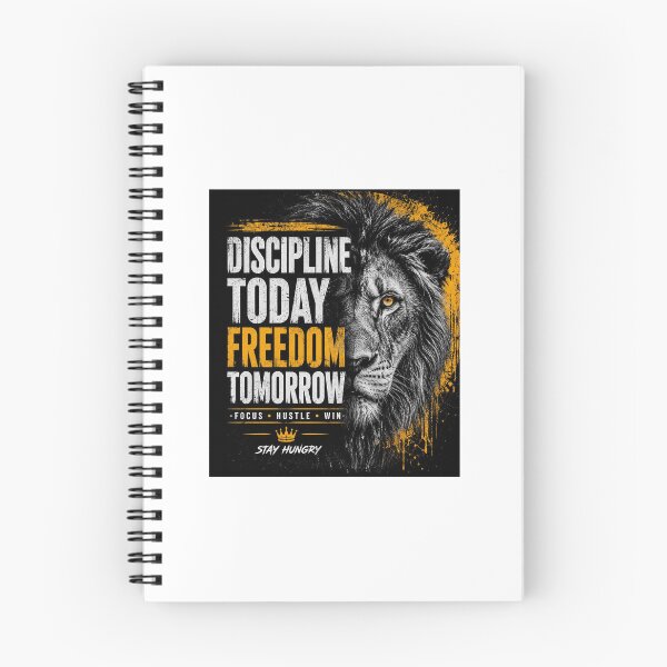 Item preview, Discipline Today Freedom Tomorrow Lion Motivation T-Shirt designed and sold by HookPixelStudio.