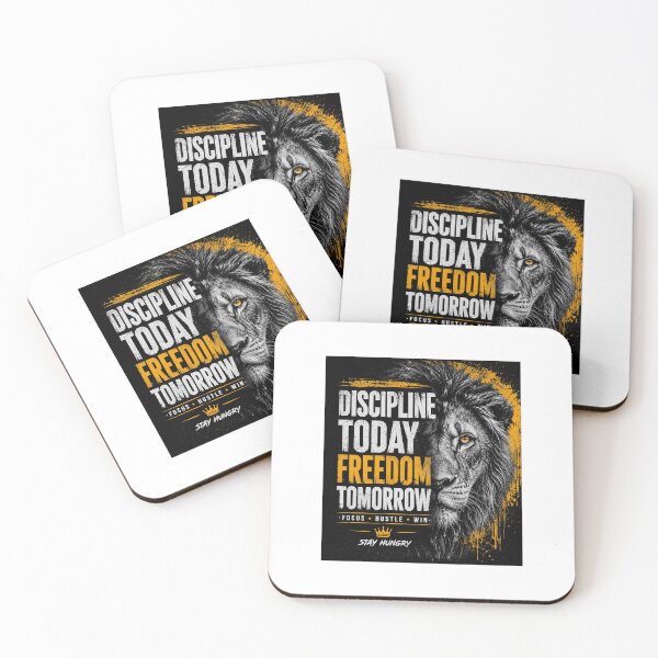 Item preview, Discipline Today Freedom Tomorrow Lion Motivation T-Shirt designed and sold by HookPixelStudio.
