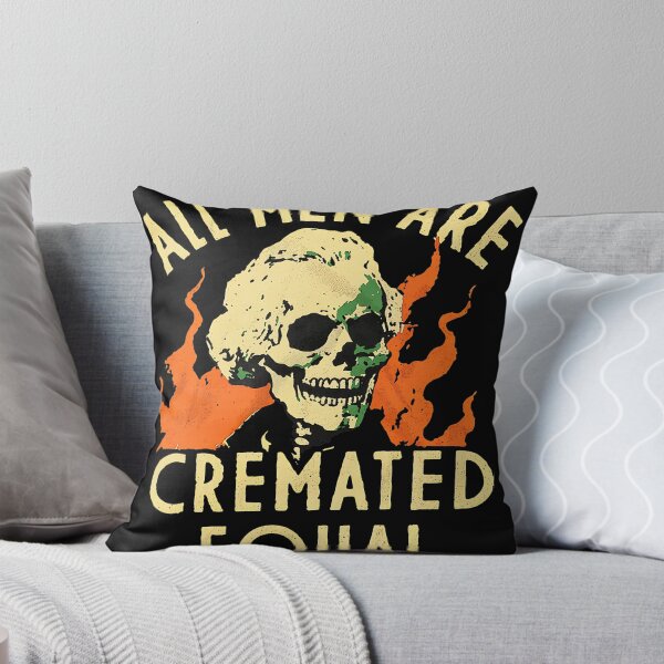 Item preview, All Men Are Cremated Equal Funny Dark Humor Skeleton designed and sold by ZEtexaxe.