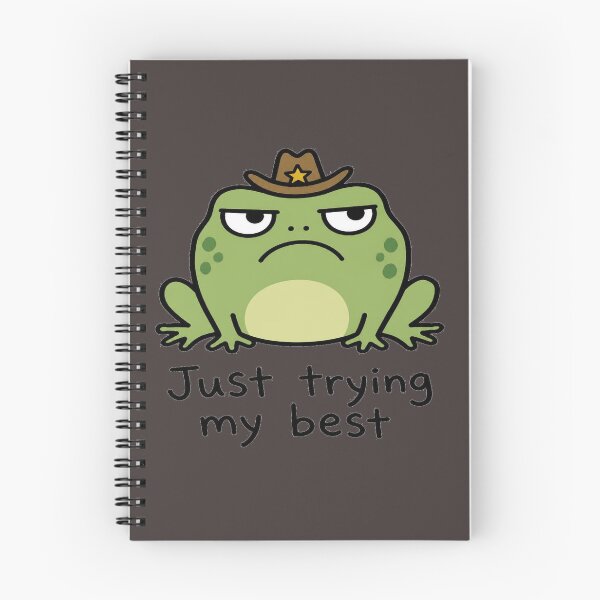 Item preview, Grumpy Cowboy Frog Just Trying My Best Funny Frog Western Design designed and sold by mrworld000.