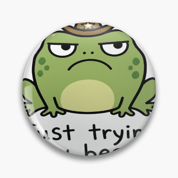 Item preview, Grumpy Cowboy Frog Just Trying My Best Funny Frog Western Design designed and sold by mrworld000.