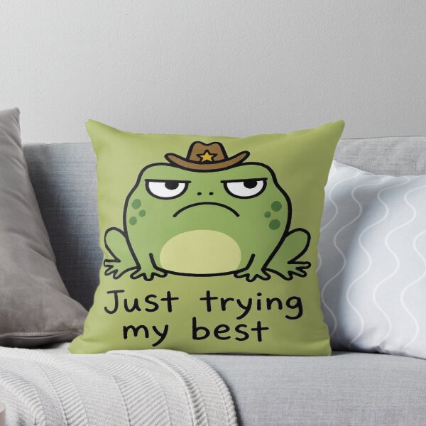 Item preview, Grumpy Cowboy Frog Just Trying My Best Funny Frog Western Design designed and sold by mrworld000.