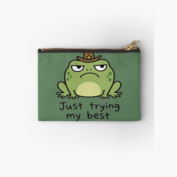 Item preview, Grumpy Cowboy Frog Just Trying My Best Funny Frog Western Design designed and sold by mrworld000.