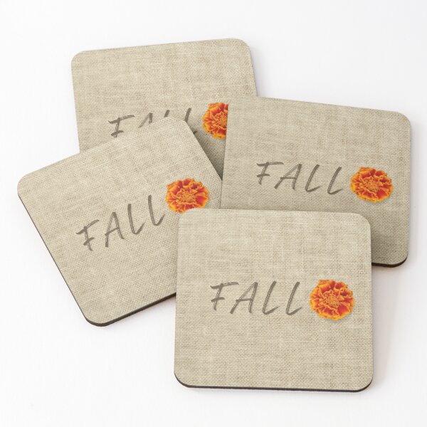 Item preview, Fall Marigold Floral Linen Texture Art designed and sold by OlhaTironArt.