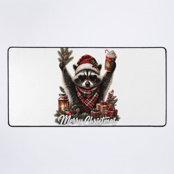 Item preview, Cute Christmas Raccoon With Hot Cocoa designed and sold by DYAFLK.
