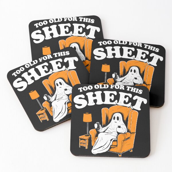 Item preview, Too Old For This Sheet Funny Lazy Ghost Pun designed and sold by ZEtexaxe.
