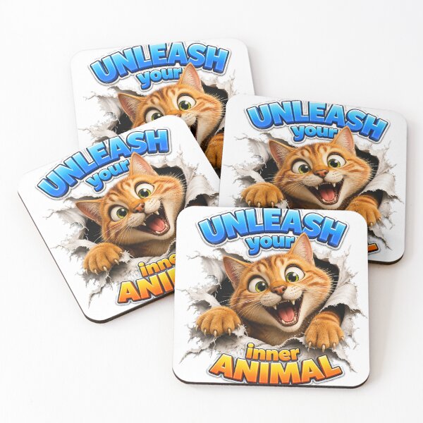 Item preview, Unleash Your Inner Animal - Funny Cat designed and sold by Bor-Suk.