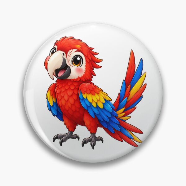 Item preview, Kawaii Jungle Scarlet Macaw designed and sold by Krys-Designs.