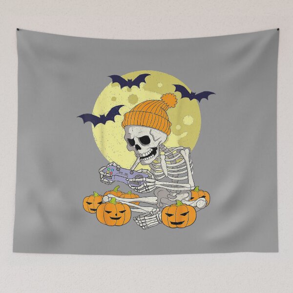Item preview, Gamer Skeleton Halloween Shirt designed and sold by starmuffsre.