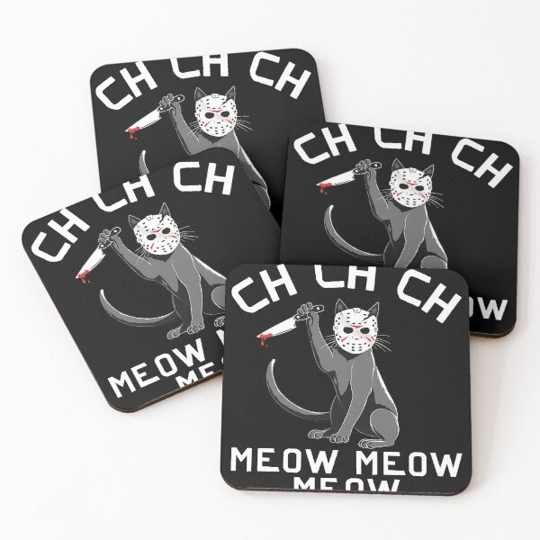 Item preview, Ch Ch Ch Meow Slasher Horror Movie Black Cat designed and sold by ZEtexaxe.