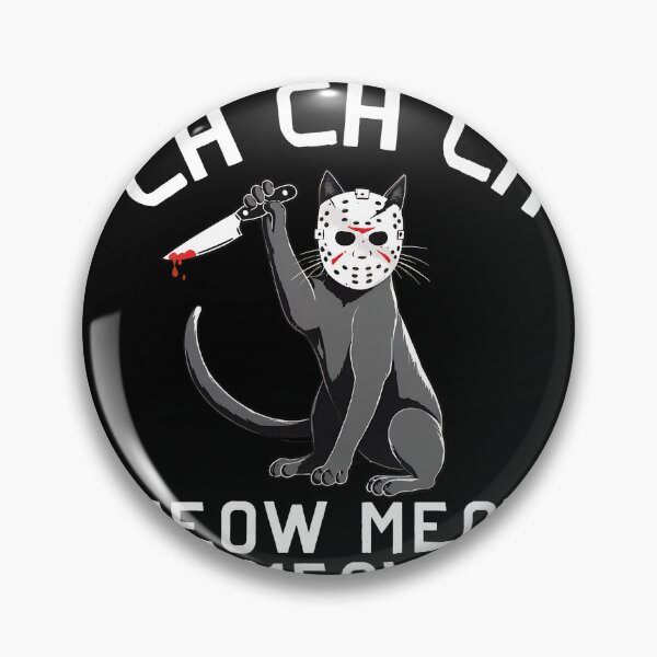 Item preview, Ch Ch Ch Meow Slasher Horror Movie Black Cat designed and sold by ZEtexaxe.
