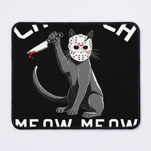 Item preview, Ch Ch Ch Meow Slasher Horror Movie Black Cat designed and sold by ZEtexaxe.