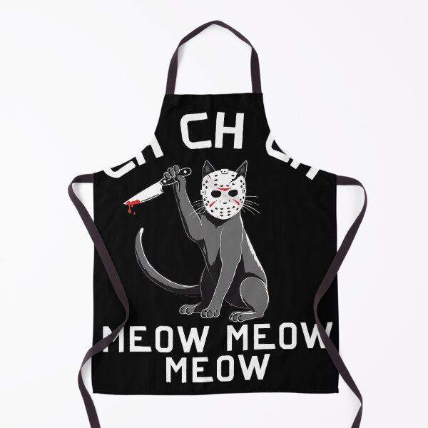 Item preview, Ch Ch Ch Meow Slasher Horror Movie Black Cat designed and sold by ZEtexaxe.